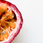 passion fruit cut in half