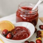 jar of cranberry orange marmalade